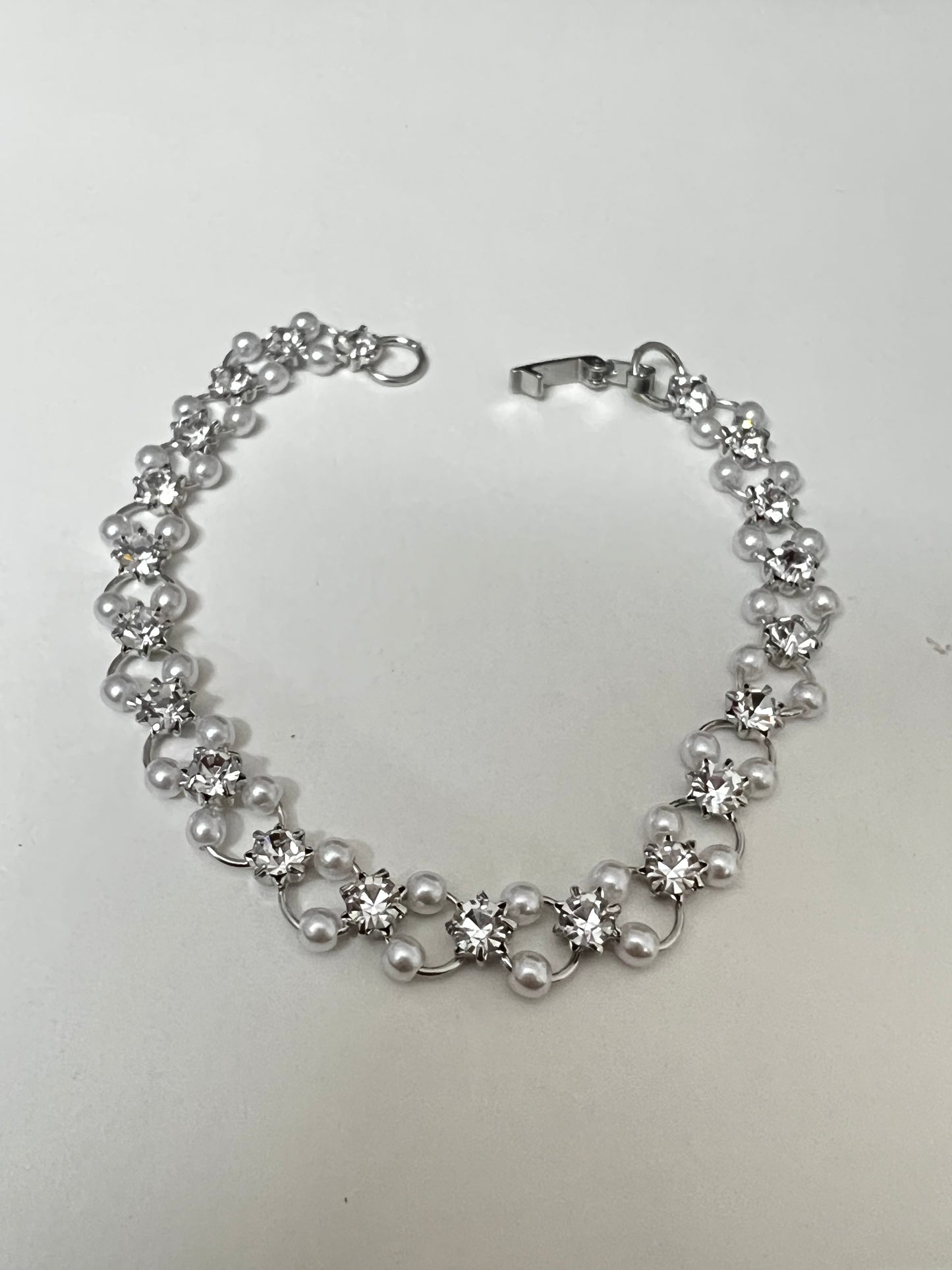 Crystal Pearl Harmony in Silver
