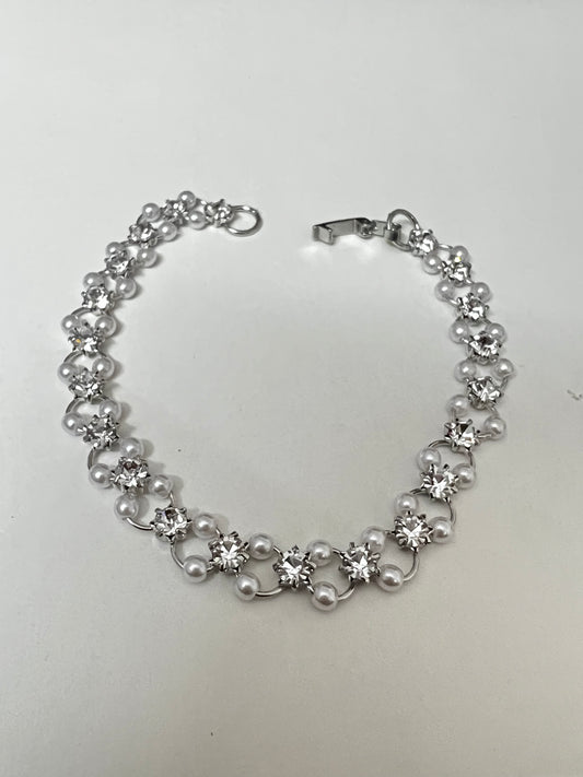 Crystal Pearl Harmony in Silver