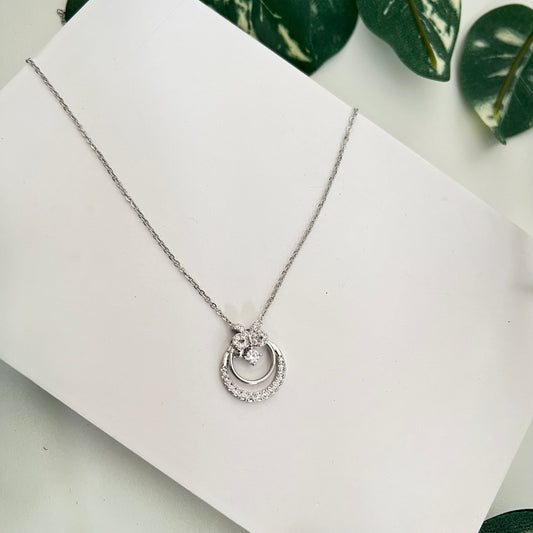 Moonbeam Marvel Silver Pendant Necklace