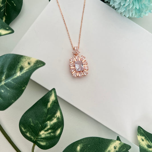 Royal Reflections Square Diamond Necklace in Gold