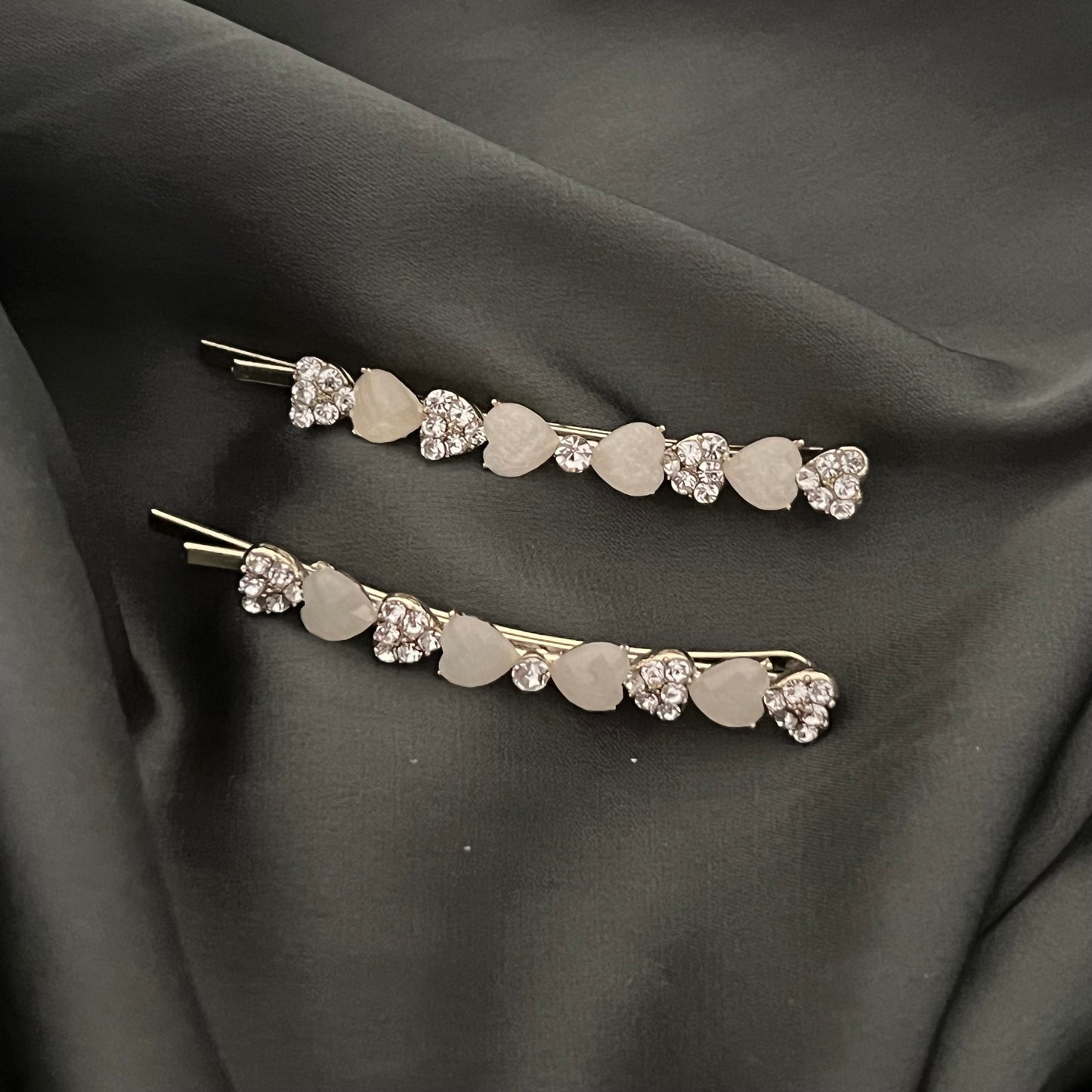 Hearts & Stones Hair Pins